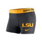 Women's Nike Lsu Tigers Pro 3-inch Shorts, Size: Small, Black