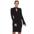 Women's Jennifer Lopez Strappy Cutout Sheath Dress, Size: Xl, Black