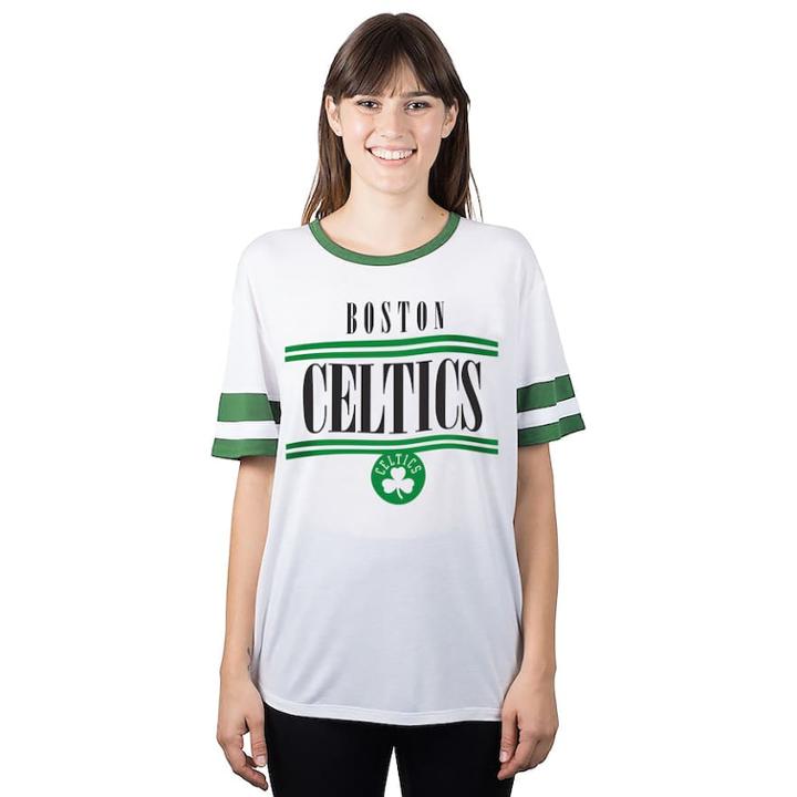 Women's Boston Celtics Ringer Tee, Size: Small, White
