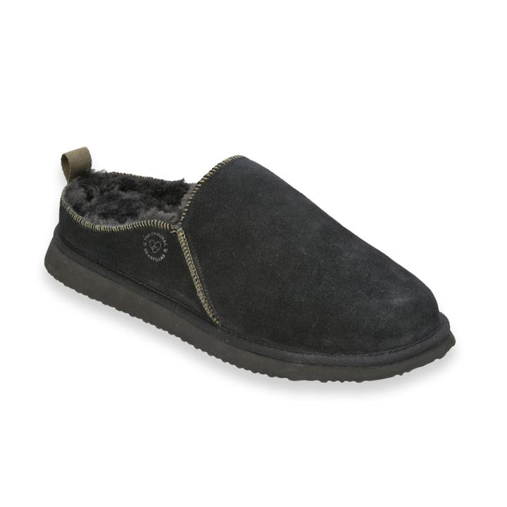 Women's Dearfoams Suede Clog Slippers, Size: Medium (8), Black