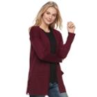 Juniors' Pink Republic Strappy Side Vent Cardigan, Teens, Size: Small, Dark Pink