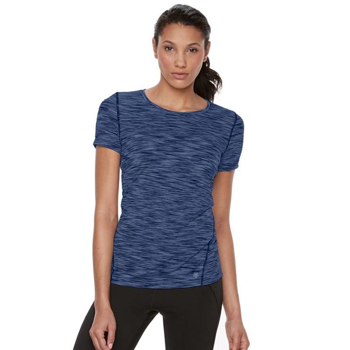 Women's Tek Gear&reg; Space-dyed Performance Tee, Size: Xl, Dark Blue