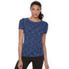 Women's Tek Gear&reg; Space-dyed Performance Tee, Size: Xl, Dark Blue