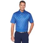 Men's Grand Slam On Course Gradient Fineline Print Golf Polo, Size: Large, Blue