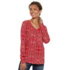 Women's Sonoma Goods For Life&trade; Essential V-neck Tee, Size: Xxl, Dark Red