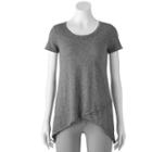 Women's Sonoma Goods For Life&trade; Keyhole Shark-bite Tee, Size: Xxl, Grey