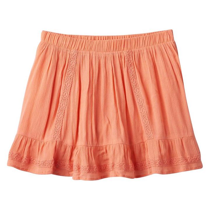 Plus Size Mudd&reg; Crochet Skirt, Girl's, Size: 16 1/2, Lt Orange