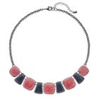 Swirling Inlay Geometric Necklace, Women's, Oxford