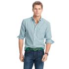 Men's Izod Saltwater Oxford Plaid Woven Button-down Shirt, Size: Large, Brt Green