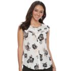 Juniors' Candie's&reg; Floral Top, Teens, Size: Large, White