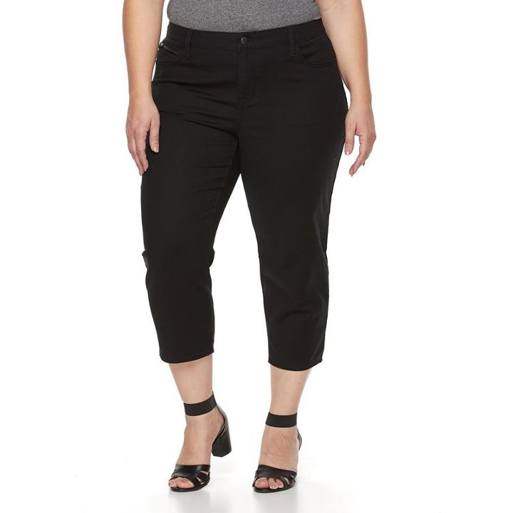 Plus Size Apt. 9&reg; Modern Fit Skinny Capris, Women's, Size: 22 W, Black
