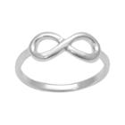 Sterling Silver Infinity Ring, Women's, Size: 4, Grey