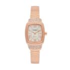 Studio Time Women's Crystal Textured Bangle Watch, Size: Medium, Pink