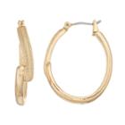 Napier Textured Overlapping Hoop Earrings, Women's, Gold