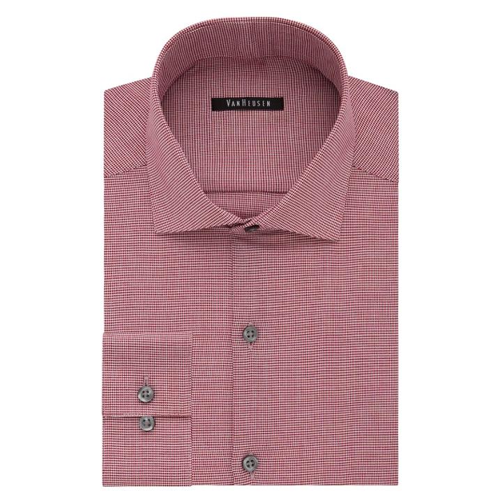 Men's Van Heusen Slim-fit Comfort Soft Wrinkle-free Dress Shirt, Size: 2x-36/37, Med Red