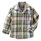 Toddler Boy Oshkosh B'gosh&reg; Plaid Poplin Button Down Shirt, Size: 3t, Ovrfl Oth