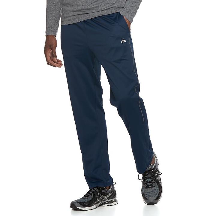 Men's Tek Gear&reg; Piped Tricot Pants, Size: Medium, Blue (navy)