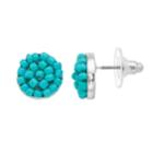 Beaded Nickel Free Stud Earrings, Women's, Turq/aqua