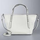 Simply Vera Vera Wang Studded Leather Mini Crossbody Tote, Women's, White