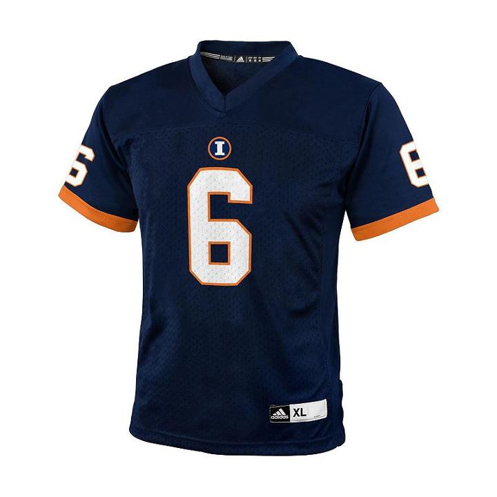 Boys 8-20 Adidas Illinois Fighting Illini Replica Ncaa Football Jersey, Boy's, Size: L(14/16), Blue