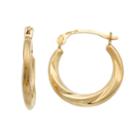 Kids' 14k Gold Twist Hoop Earrings, Women's, Yellow