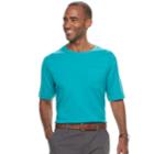 Men's Croft & Barrow&reg; Interlock Pocket Performance Tee, Size: Medium, Turquoise/blue (turq/aqua)