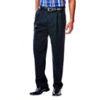Men's Haggar&reg; Work To Weekend&reg; Classic-fit Pleated Expandable Waist Pants, Size: 38x34, Black