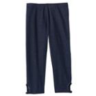 Girls 7-16 & Plus Size So&reg; Faux-denim Keyhole Capri Leggings, Girl's, Size: 20 1/2, Dark Blue
