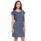 Petite Apt. 9&reg; Flutter Shift Dress, Women's, Size: Xl Petite, Blue