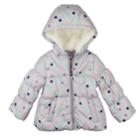 Girls 4-6x Oshkosh B'gosh&reg; Heavyweight Fleece-lined Polka-dot Printed Puffer Jacket, Size: 6x, Lt Beige