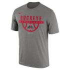 Men's Nike Ohio State Buckeyes Dri-fit Basketball Tee, Size: Small, Gray