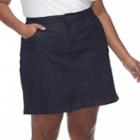 Plus Size Croft & Barrow&reg; Denim Skort, Women's, Size: 22 W, Blue