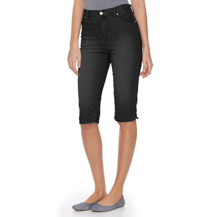 Women's Gloria Vanderbilt Amanda Skimmer Capris, Size: 6 Avg/reg, Black