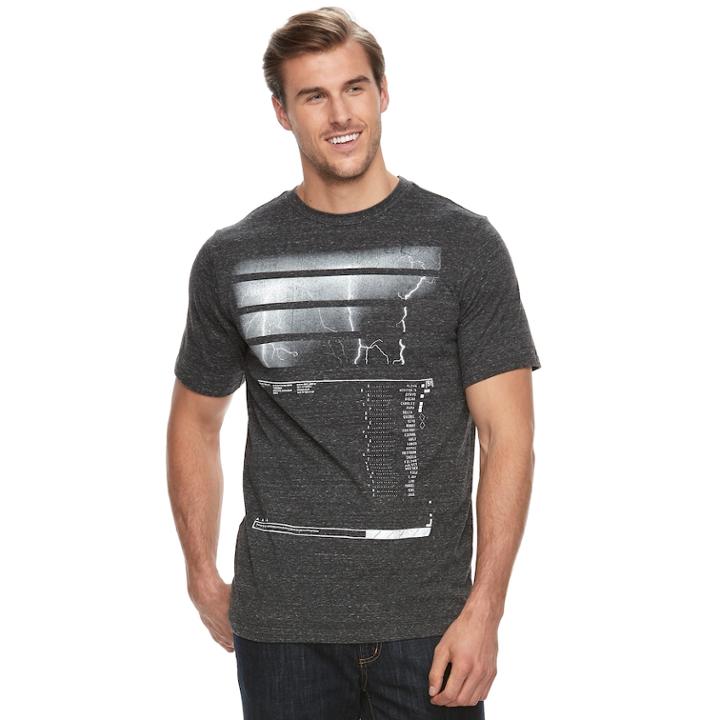 Big & Tall Apt. 9&reg; Weather Stack Nature Graphic Tee, Men's, Size: 2xb, Black