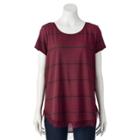 Women's Lc Lauren Conrad Striped Dolman Tee, Size: Xs, Med Beige