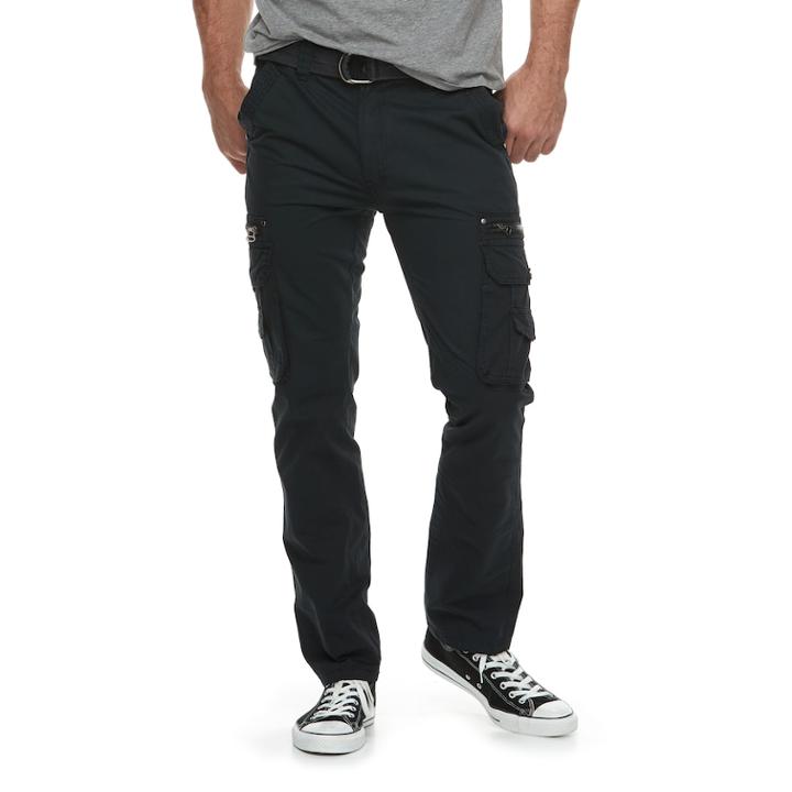 Men's X-ray Belted Cargo Pants, Size: 34, Blue (navy)