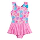 Girls 4-14 Jojo Siwa Gradient Hearts Dance Skirtall Leotard By Danskin, Size: Large, Brt Pink