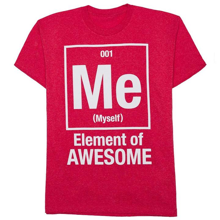 Boys 8-20 Me Element Of Awesome Tee, Boy's, Size: Medium, Med Pink
