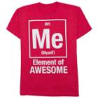 Boys 8-20 Me Element Of Awesome Tee, Boy's, Size: Medium, Med Pink