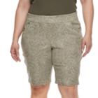 Plus Size Briggs Super Stretch Bermuda Shorts, Women's, Size: 16 W, Green