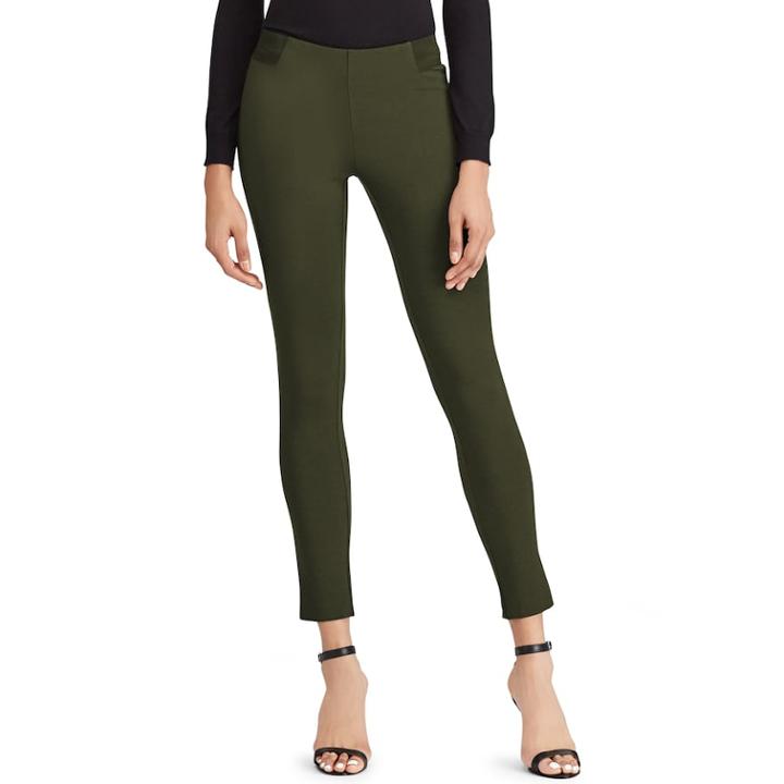 Women's Chaps Piney Skinny Midrise Ponte Pants, Size: Xl, Green