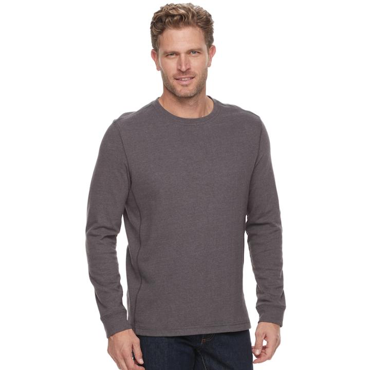 Men's Croft & Barrow&reg; Classic-fit Ultra Soft Crewneck Top, Size: Medium, Med Grey
