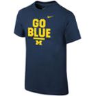 Boys 8-20 Nike Michigan Wolverines Local Verbiage Tee, Size: L 14-16, Blue (navy)