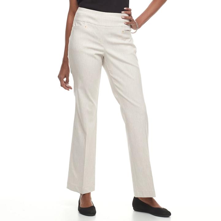 Women's Dana Buchman Bootcut Millennium Pull-on Dress Pants, Size: Small, Lt Beige