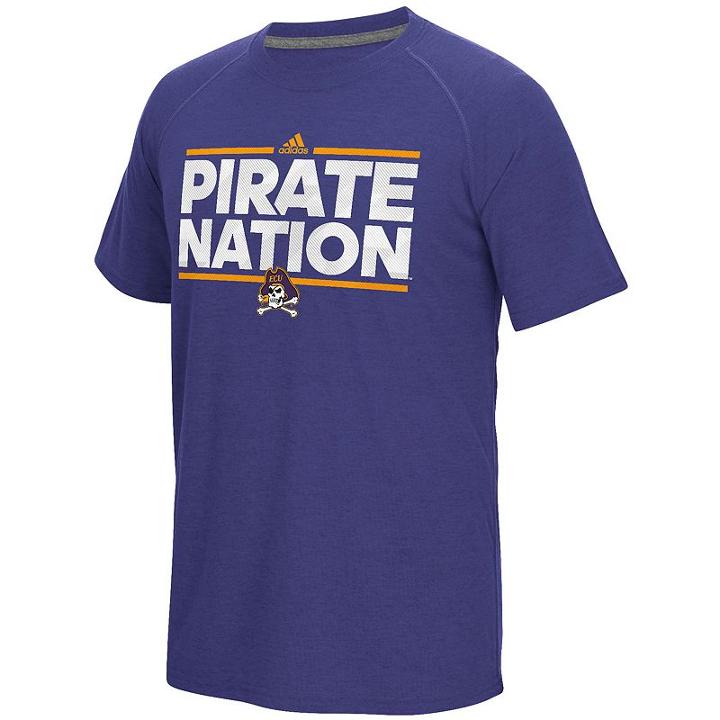 Men's Adidas East Carolina Pirates Dassler City Nickname Tee, Size: Small, Ecu Purple
