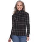 Women's Croft & Barrow&reg; Essential Turtleneck Top, Size: Medium, Black