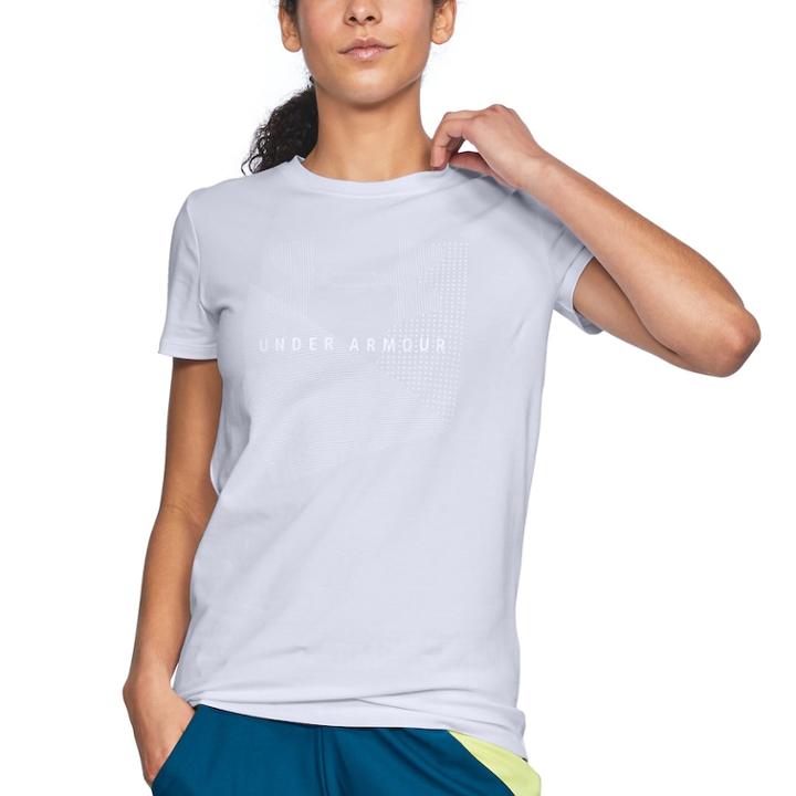 Women's Under Armour Sportstyle Logo Crew Graphic Tee, Size: Small, White
