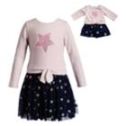 Girls 4-14 Dollie & Me Star Dress, Size: 6x, Pink And Blue