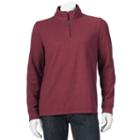 Men's Croft & Barrow&reg; Classic-fit Mockneck Quarter-zip Pullover, Size: Small, Dark Red