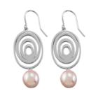 Sterling Silver Pink Cultured Freshwater Pearl Drop Earrings, Women's